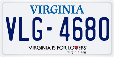 VA license plate VLG4680