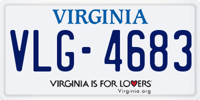 VA license plate VLG4683