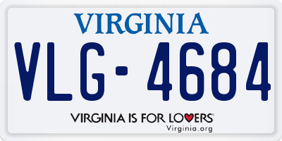 VA license plate VLG4684