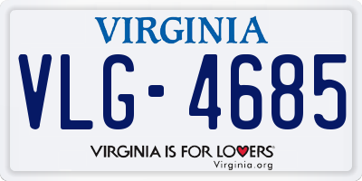 VA license plate VLG4685