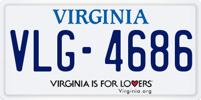 VA license plate VLG4686