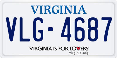 VA license plate VLG4687