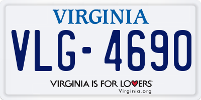 VA license plate VLG4690