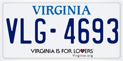 VA license plate VLG4693
