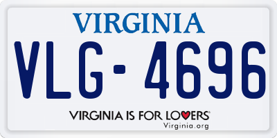 VA license plate VLG4696