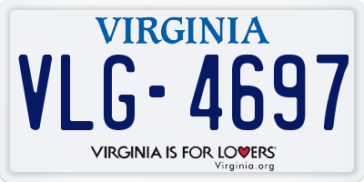 VA license plate VLG4697