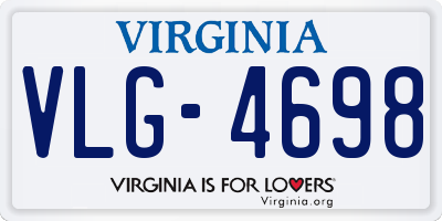 VA license plate VLG4698