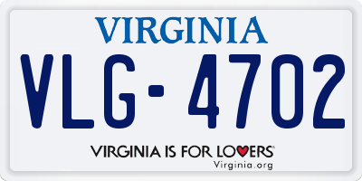 VA license plate VLG4702