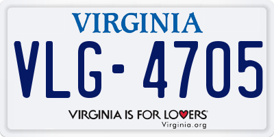 VA license plate VLG4705
