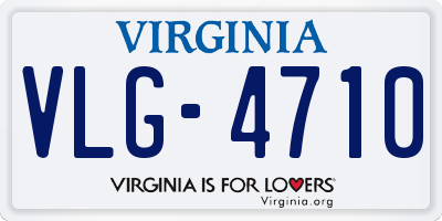 VA license plate VLG4710