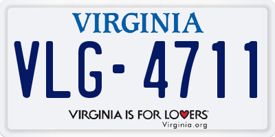 VA license plate VLG4711