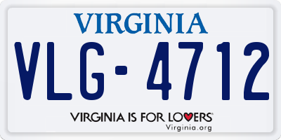 VA license plate VLG4712
