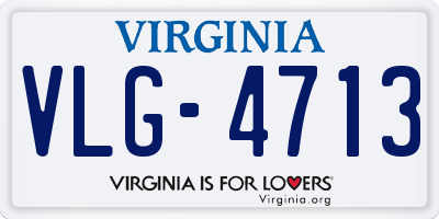 VA license plate VLG4713