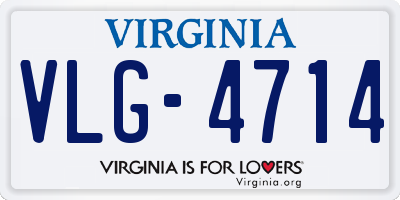 VA license plate VLG4714