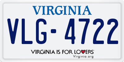 VA license plate VLG4722