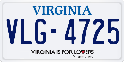 VA license plate VLG4725
