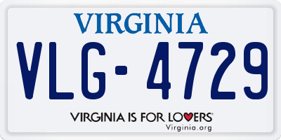 VA license plate VLG4729