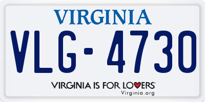 VA license plate VLG4730