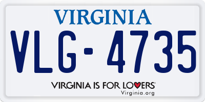 VA license plate VLG4735
