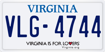 VA license plate VLG4744