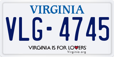 VA license plate VLG4745