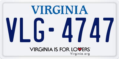 VA license plate VLG4747