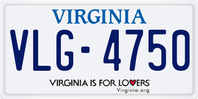 VA license plate VLG4750
