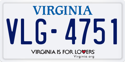 VA license plate VLG4751