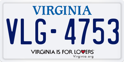 VA license plate VLG4753