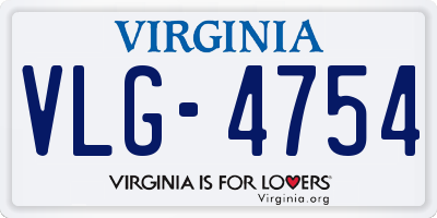VA license plate VLG4754