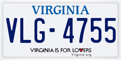 VA license plate VLG4755