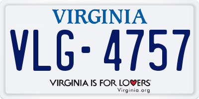 VA license plate VLG4757