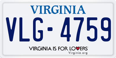 VA license plate VLG4759