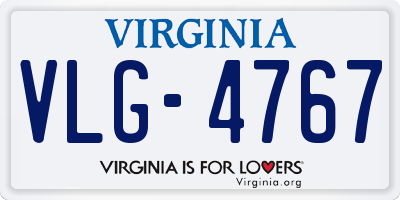 VA license plate VLG4767