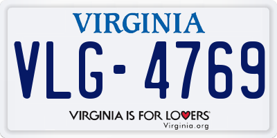 VA license plate VLG4769