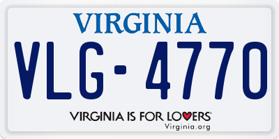 VA license plate VLG4770