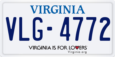 VA license plate VLG4772