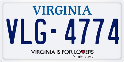 VA license plate VLG4774