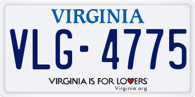 VA license plate VLG4775