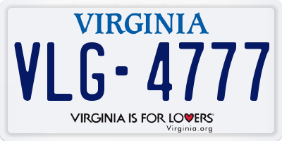 VA license plate VLG4777