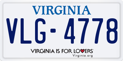VA license plate VLG4778