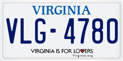 VA license plate VLG4780
