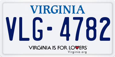 VA license plate VLG4782