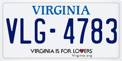 VA license plate VLG4783