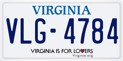 VA license plate VLG4784