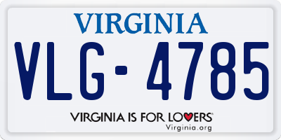 VA license plate VLG4785
