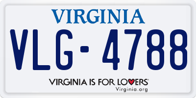 VA license plate VLG4788