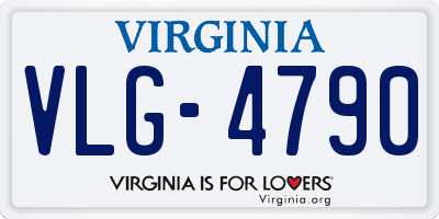 VA license plate VLG4790