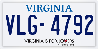 VA license plate VLG4792