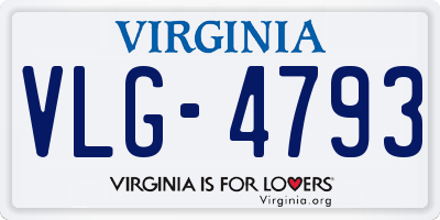 VA license plate VLG4793